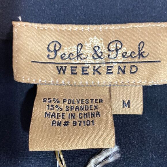 New Peck & Peck Size Medium Lightweight Zippered Jacket with Roll Up Snap Sleeve - Picture 15 of 16